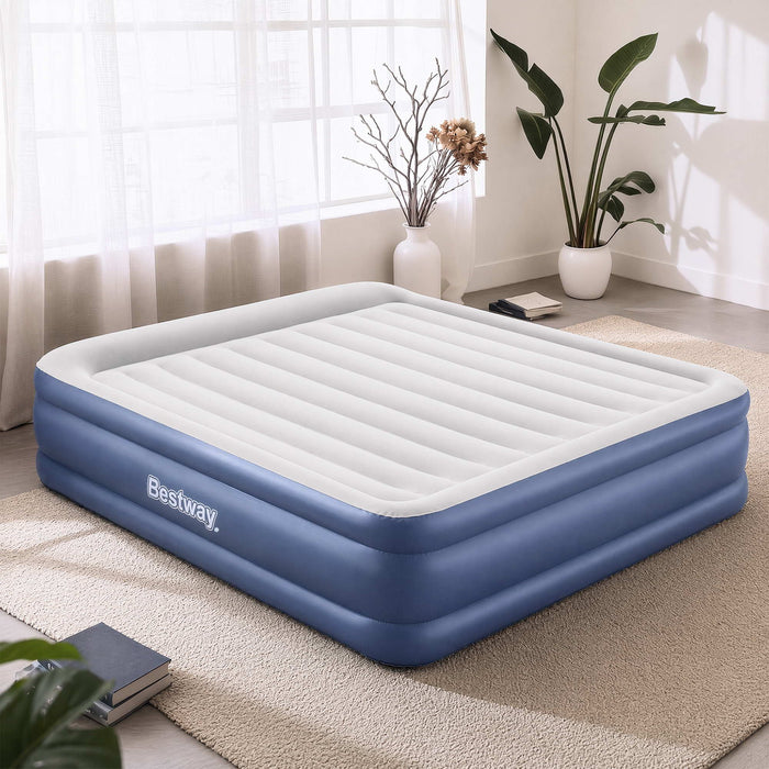 Bestway King Air Bed Inflatable Mattress Sleeping Mat Battery Built-in Pump