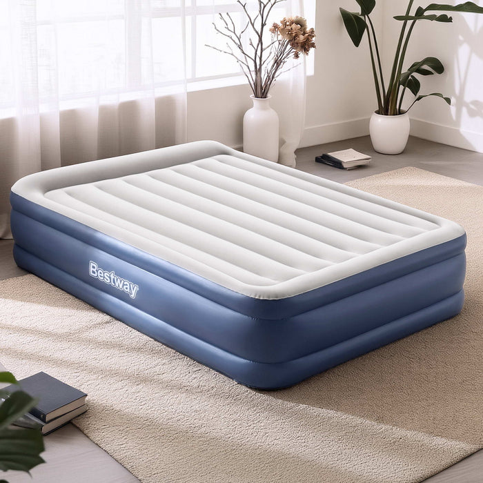 Bestway Queen Air Bed Inflatable Mattress Sleeping Mat Battery Built-in Pump