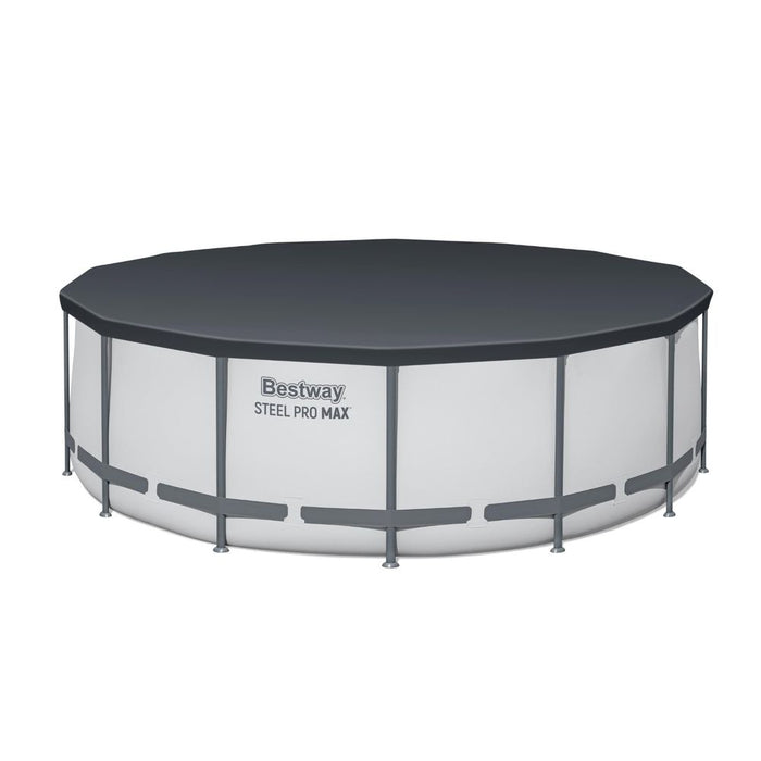 Bestway Swimming Pool 427x427x122cm Steel Frame Above Ground Pools Round Filter Pump Ladder