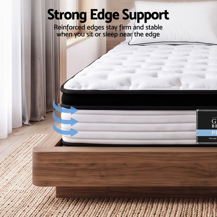 Giselle Bedding Devon Euro Top Pocket Spring Mattress 31cm Thick Double
