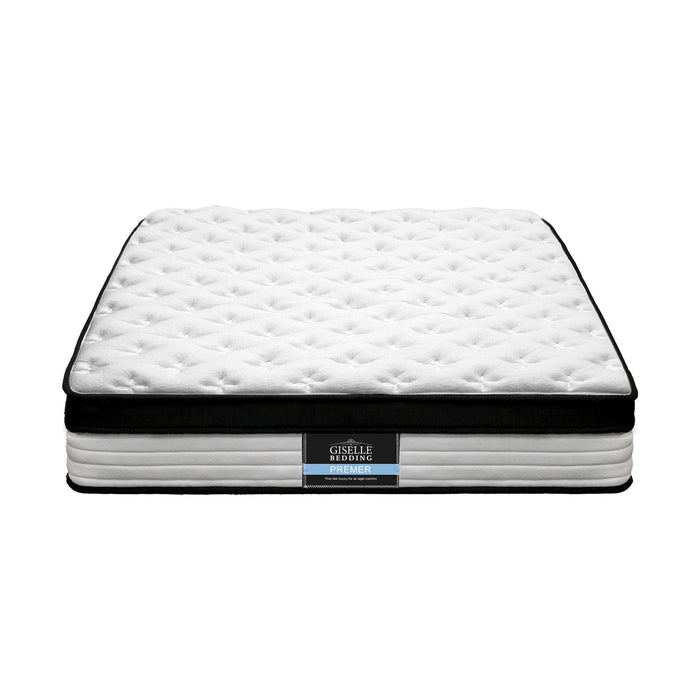 Giselle Bedding Devon Euro Top Pocket Spring Mattress 31cm Thick Queen
