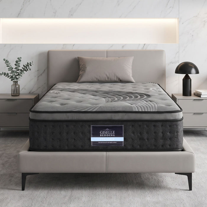 Giselle Bedding Alanya Euro Top Pocket Spring Mattress 34cm Thick King Single