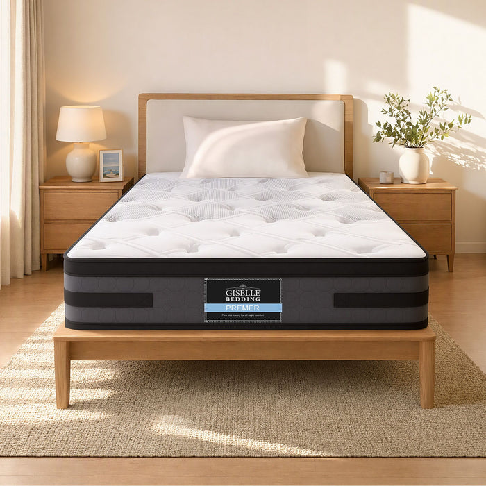 Giselle Bedding Luna Euro Top Cool Gel Pocket Spring Mattress 36cm Thick Single