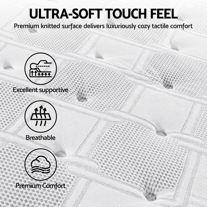 Giselle Bedding Luna Euro Top Cool Gel Pocket Spring Mattress 36cm Thick Single