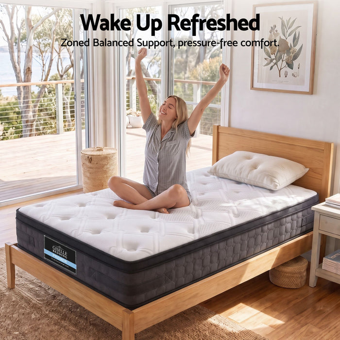 Giselle Bedding Luna Euro Top Cool Gel Pocket Spring Mattress 36cm Thick Single