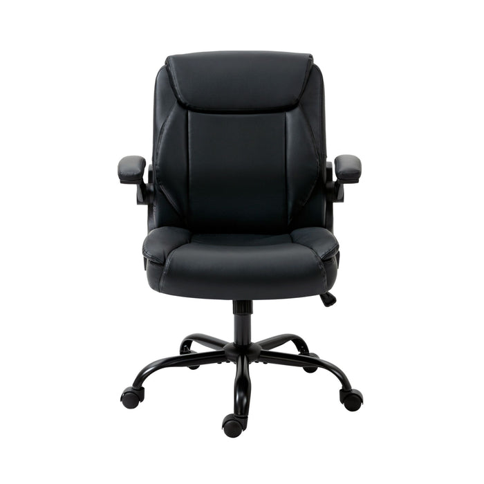 Artiss Office Chair Leather Computer Desk Chairs Executive Gaming Study Black