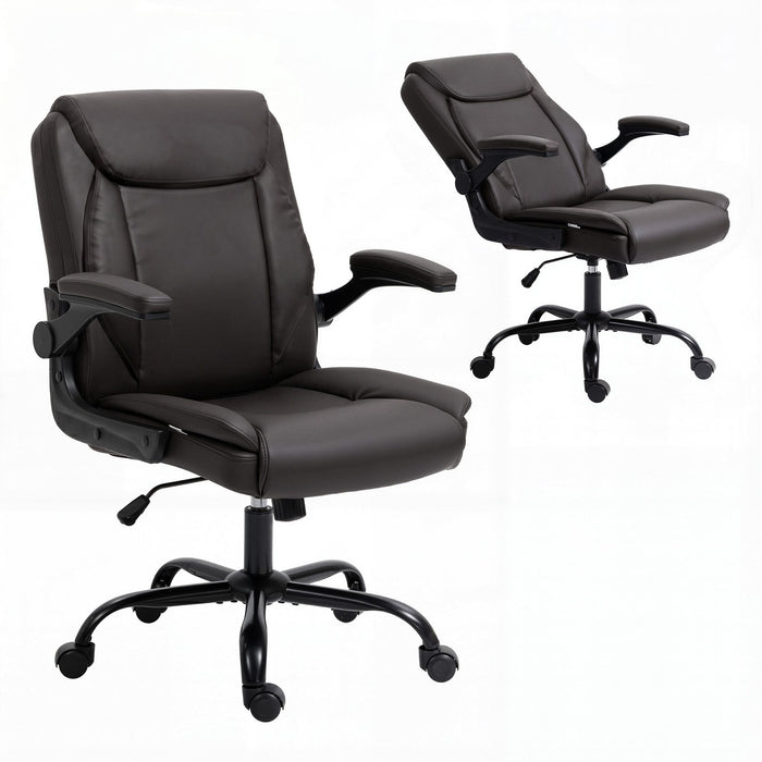 Artiss Office Chair Gaming Computer Executive Chairs Leather Tilt Swivel Brown