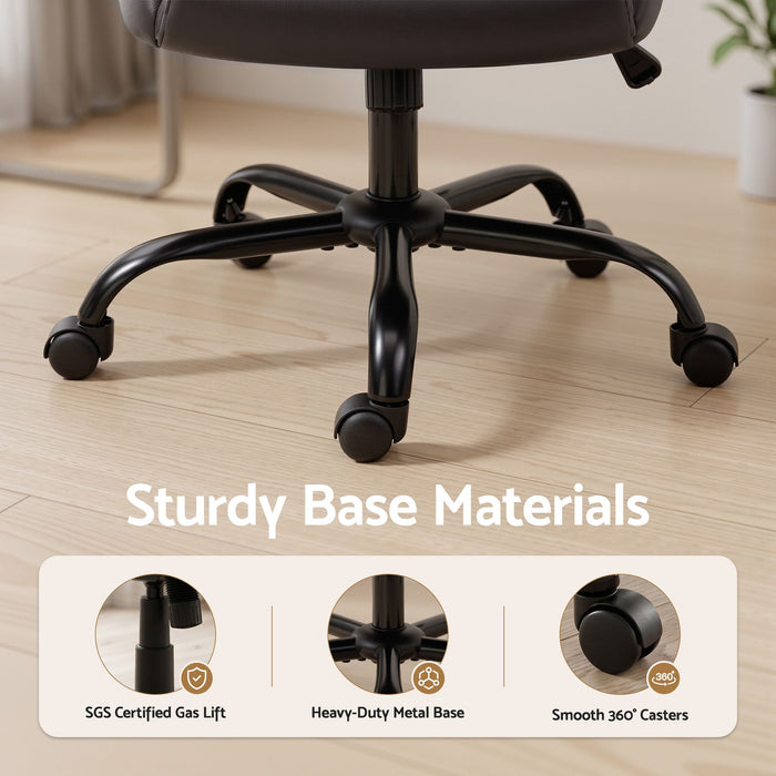 Artiss Office Chair Gaming Computer Executive Chairs Leather Tilt Swivel Brown