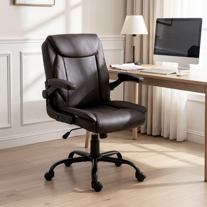 Artiss Office Chair Gaming Computer Executive Chairs Leather Tilt Swivel Brown