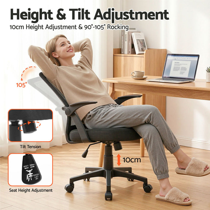 Artiss Gaming Office Chair Mesh Computer Chairs Swivel Executive Mid Back Black