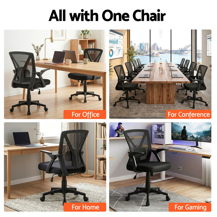 Artiss Gaming Office Chair Mesh Computer Chairs Swivel Executive Mid Back Black
