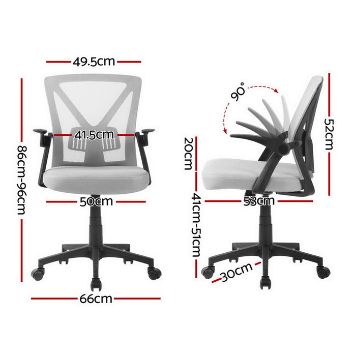 Artiss Office Chair Gaming Executive Computer Chairs Study Mesh Seat Tilt Grey