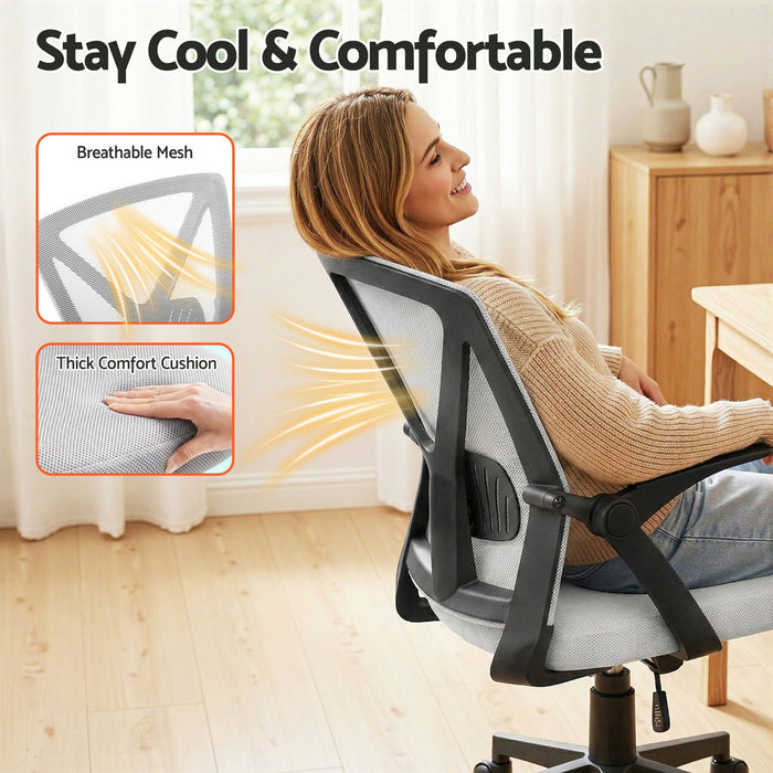 Artiss Office Chair Gaming Executive Computer Chairs Study Mesh Seat Tilt Grey