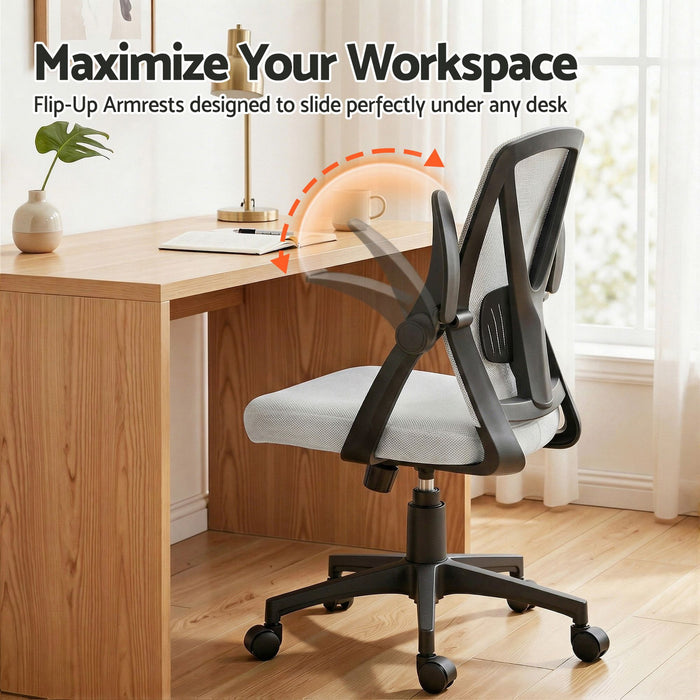 Artiss Office Chair Gaming Executive Computer Chairs Study Mesh Seat Tilt Grey