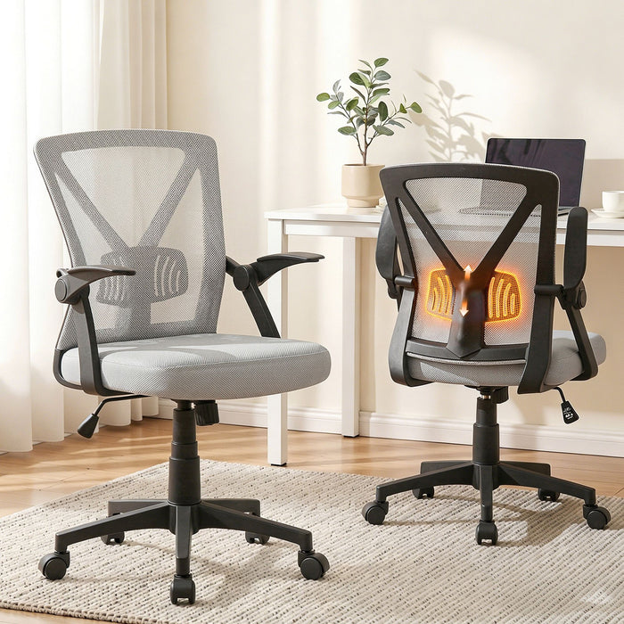 Artiss Office Chair Gaming Executive Computer Chairs Study Mesh Seat Tilt Grey
