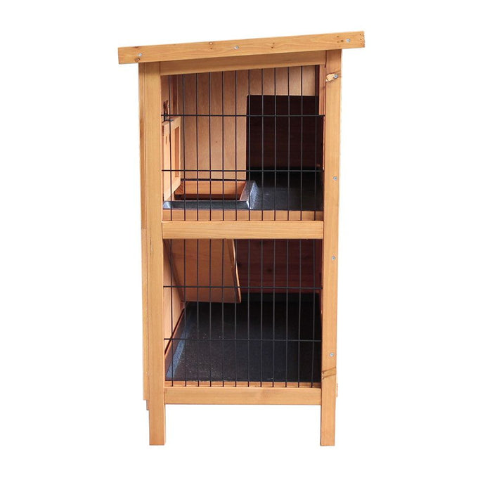 i.Pet Rabbit Hutch Wooden Pet Hutch 82cm x 91.5cm x 45cm