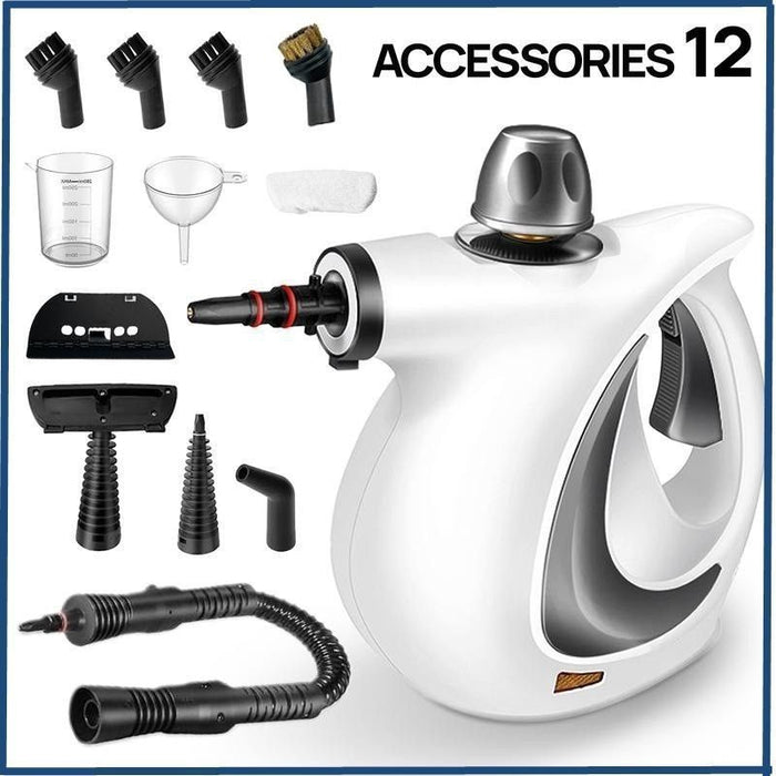 multifunctional steam cleaner, high-pressure steam cleaner, home cleaning Australia, air conditioner cleaner, kitchen range hood cleaner, chemical-free cleaning, steam sanitizer - White - Size A12-piece set