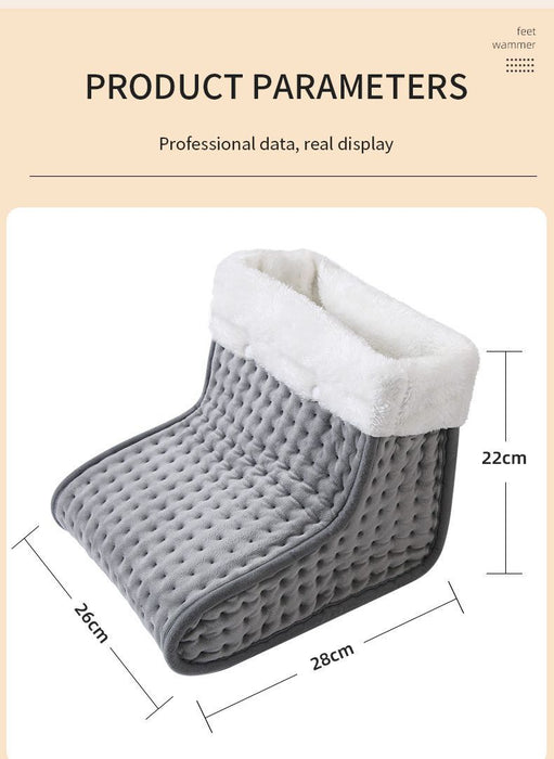 Electric Heated Foot Warmer - Heating Foot Warmer for Men & Women, Feet Warmer with 6 Temperature Setting 4 Timer Setting, Auto Shut Off Washable Inner Lining, Fast Heat Use for Winter Gifts