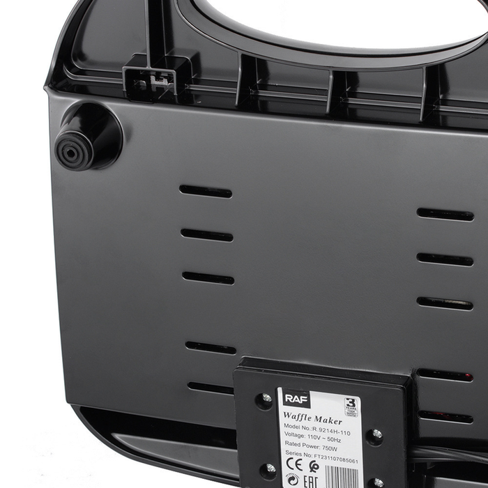 RAF R.214T Grill Steak Maker 750W Electric Press Griller, Ribbed Non-Stick Cooking Plate, 110-220V Multifunctional Breakfast Grill Machine