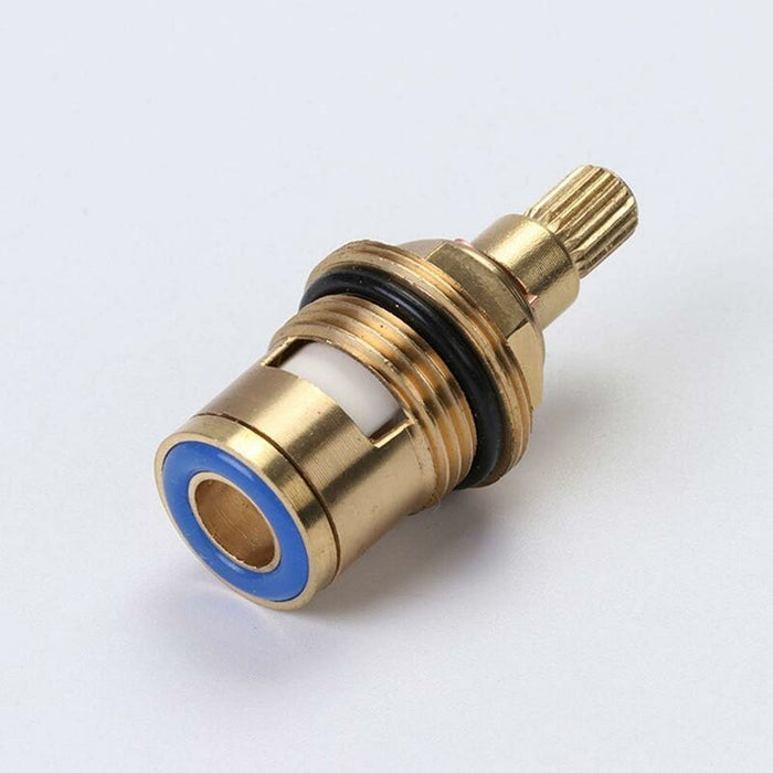 Compatible with 1/2 Ceramic Faucet Cartridge, Hot and Cold Ceramic Faucet, G1/2 Thread, 20-Tooth Valve Stem, Blue Finish