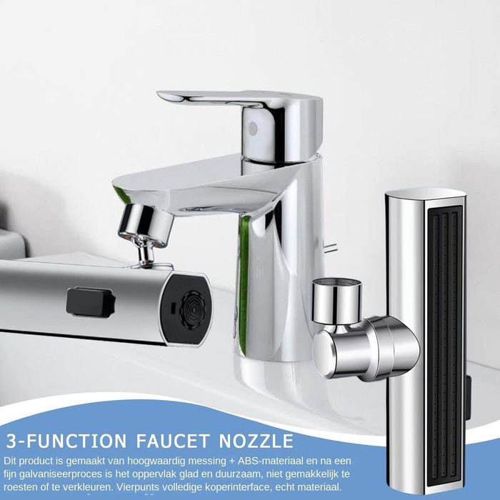 Faucet Spray Nozzle- 3 Spray Modes Faucet Nozzle- 3 Spray Modes Sink Faucet Parts- Splashproof Bathroom Faucet Attachment Sprayer for Restaurant