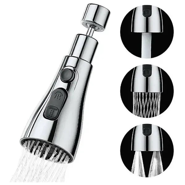 Promotional Spray for Kitchen Faucet 3 Spray Modes- 360 Degree Rotation Nozzle for Kitchen Faucet, Faucet Head, Sink Mixer Spray, Silver Finish
