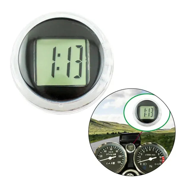 Universal Motorcycle Watch Accessories Watch Digital Watch Black, ABS + Rubber material, automotive replacement use, Black Color