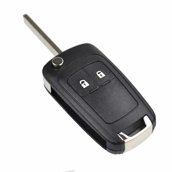 Button Car Key Replacement Flip Key Shell for Opel Adam Astra J Insignia Mokka Zafira C Corsa Cascada Meriva Karl, 2008-2017 Fitment