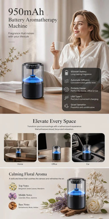 Auto Start-Stop Car Aroma Diffuser XM-ZS44, Warm Citrus, Holiday & Father’s Day Gift