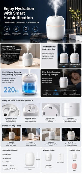 6 Pack Nordic Pink & Glacier White Humidifier Mixed Pack