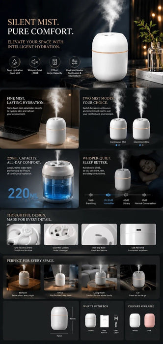 8 Pack Nordic Pink & Glacier White Humidifier Mixed Bulk Set