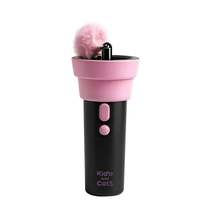 Electric Cat Fishing Wand Toy: One-Button Launch with Spring Retraction, the Perfect Stress-Relief Toy for Human-Pet Interaction/[Gift battery *2+ replacement head *2+ screwdriver]