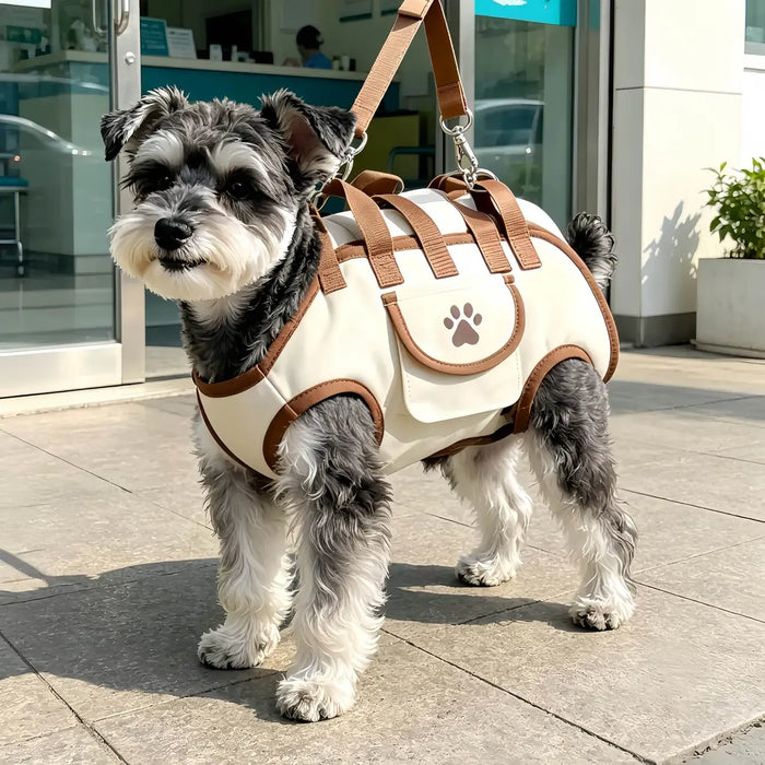 Oxford Fabric Pet Three-in-One Travel System: Horizontal Back Design Protects Spine, Four-Leg Separation, Three Uses in One: Kennel, Backpack, and Leash/Size S [recommended weight 4-8 kg]