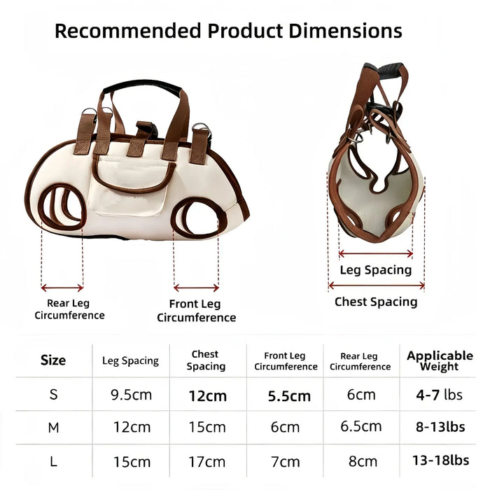 Oxford Fabric Pet Three-in-One Travel System: Horizontal Back Design Protects Spine, Four-Leg Separation, Three Uses in One: Kennel, Backpack, and Leash/Size S [recommended weight 4-8 kg]