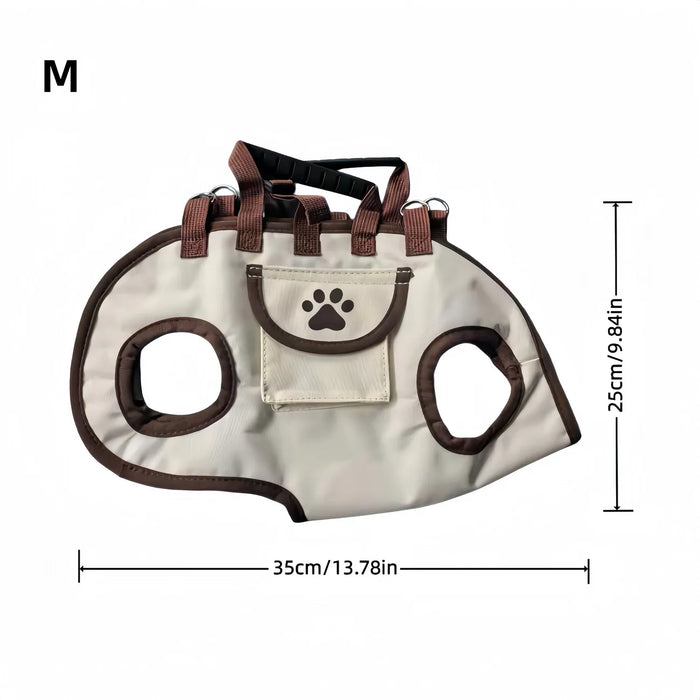 Oxford Fabric Pet Three-in-One Travel System: Horizontal Back Design Protects Spine, Four-Leg Separation, Three Uses in One: Kennel, Backpack, and Leash/Size S [recommended weight 4-8 kg]