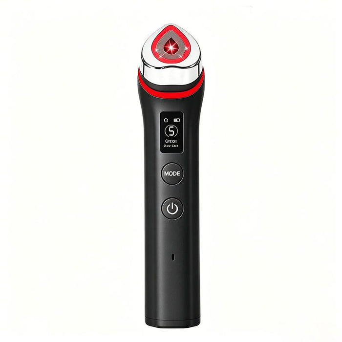 Beauty Device: Red and Blue Light, Home Use, Portable, Vibrating, Multi-Functional, with Voice Guidance, 5-Color Light Therapy, Eye Massage, Eye Care Device/"Upgrade" black beauty introducer