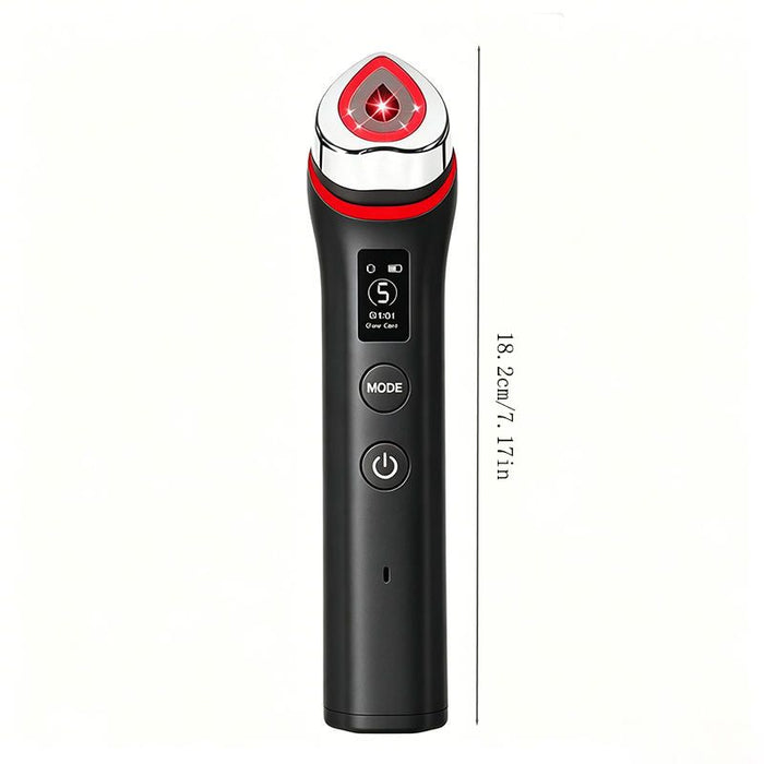 Beauty Device: Red and Blue Light, Home Use, Portable, Vibrating, Multi-Functional, with Voice Guidance, 5-Color Light Therapy, Eye Massage, Eye Care Device/"Upgrade" pink beauty introducer