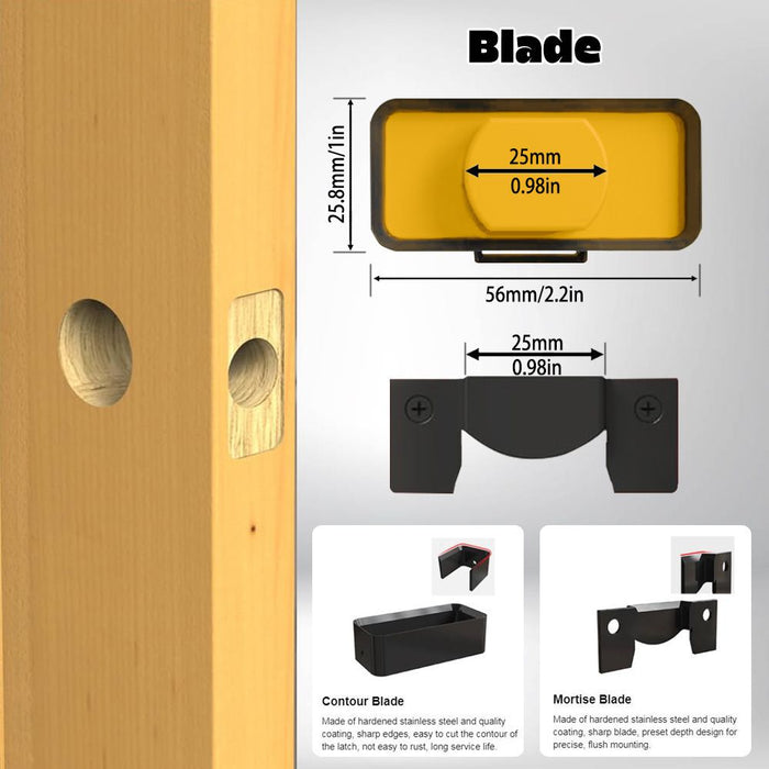 Door Latch Chisel Positioning Tool: Precise Positioning Without Measurement, Easy Installation With Less Effort/red