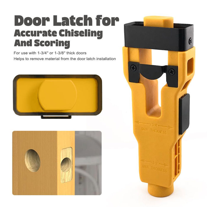 Door Latch Chisel Positioning Tool: Precise Positioning Without Measurement, Easy Installation With Less Effort/ORANGE