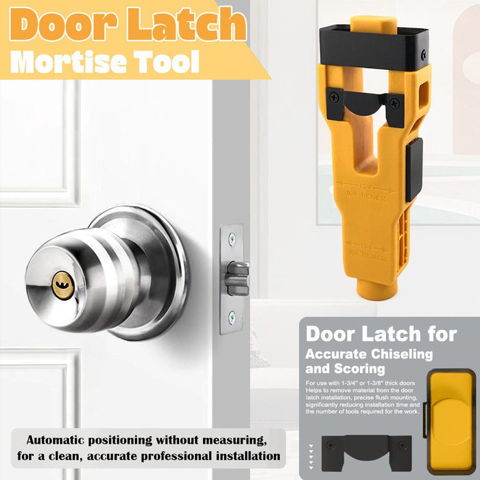 Door Latch Chisel Positioning Tool: Precise Positioning Without Measurement, Easy Installation With Less Effort/BLUE
