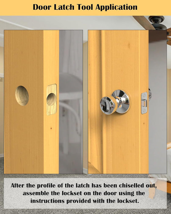 Door Latch Chisel Positioning Tool: Precise Positioning Without Measurement, Easy Installation With Less Effort/wine red