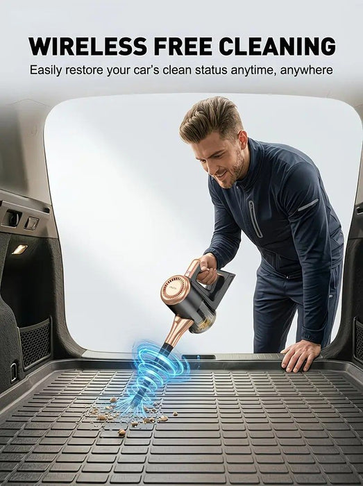 4-in-1 cordless vacuum cleaner, 50000RPM motor, 10000Pa suction, 180° rotating brush head, dual speed settings, lightweight and convenient./white