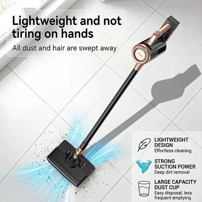 4-in-1 cordless vacuum cleaner, 50000RPM motor, 10000Pa suction, 180° rotating brush head, dual speed settings, lightweight and convenient./white
