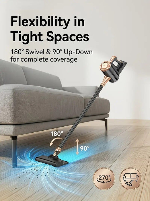 4-in-1 cordless vacuum cleaner, 50000RPM motor, 10000Pa suction, 180° rotating brush head, dual speed settings, lightweight and convenient./purple
