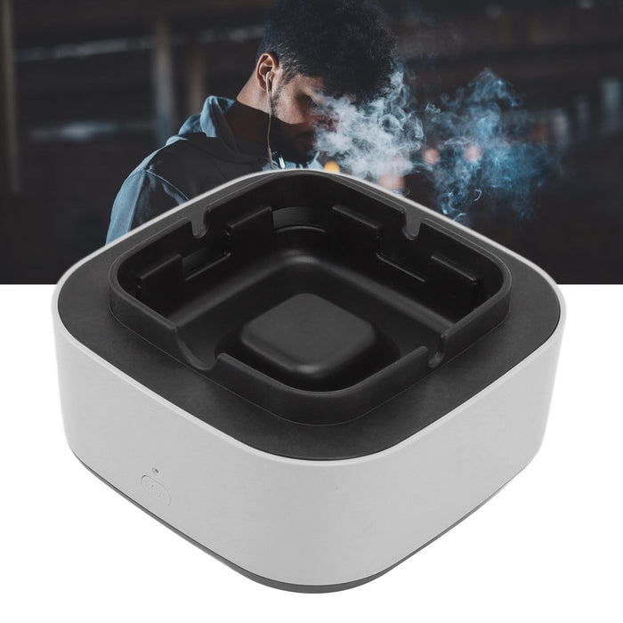 Smokeless Ashtray Multifunctional Anti Fly Dust 2 in 1 Negative Ion Air Fresher for Home Grey