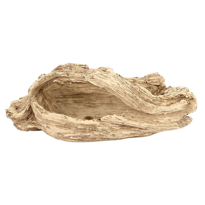 Artificial Driftwood Succulent Planter Faux Wood Resin Succulent Planter for Windowsill Desktop Coffee Table