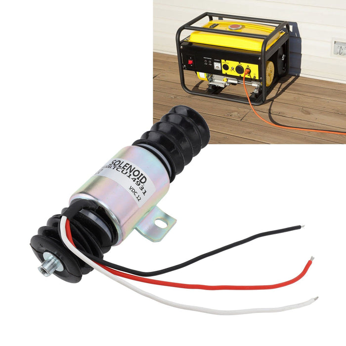 TCU14931 Electric Generator Flameout Solenoid Valve 12V 55mm Fuel Shutoff Solenoid Valve for Machine Processing Hydraulic System