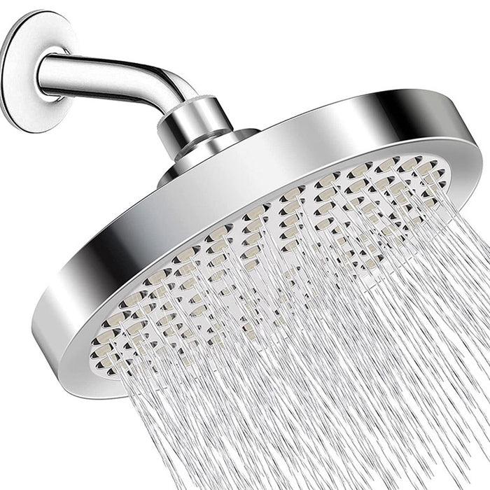 High Pressure Rain Shower Head Water Conservation Bathroom Shower Head for Household Hotel 6 Inch Silver