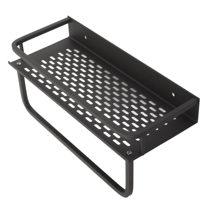 Shower Caddy Grey Shower Organizer Shelf Easy Install Aluminium Alloy Large Capacity Shower Accessory for Bathroom Home 30cm / 11.8in