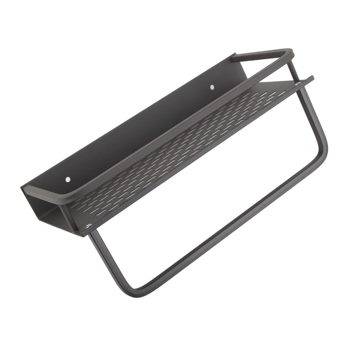 Shower Caddy Grey Shower Organizer Shelf Easy Install Aluminium Alloy Large Capacity Shower Accessory for Bathroom Home 30cm / 11.8in